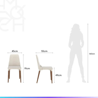 Conjunto de Jantar Mesa Redonda com Vidro Cloe 4 Cadeiras Lara