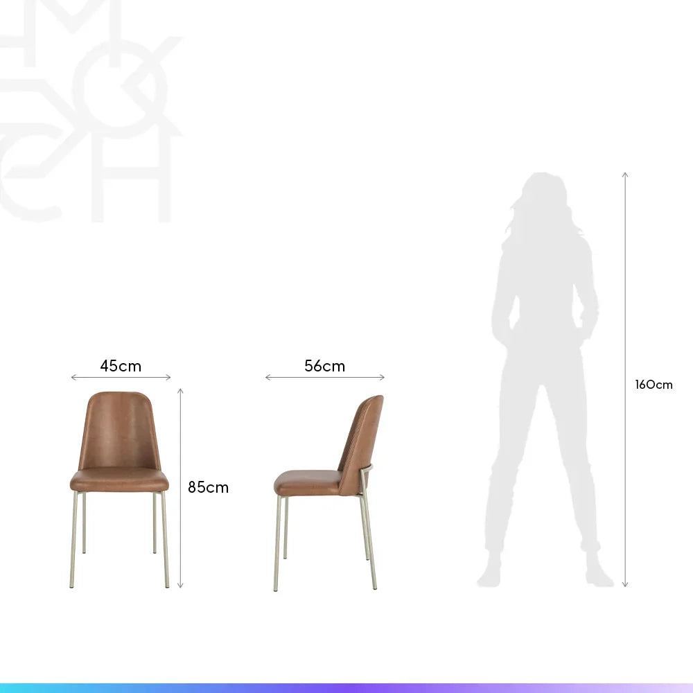 Conjunto de Jantar Mesa Retangular Harmony 6 Cadeiras Lucille - Canella c/ Caramelo
