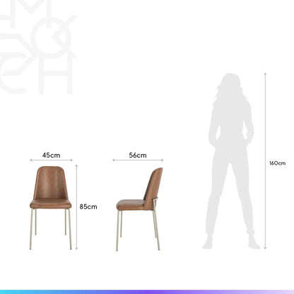 Conjunto de Jantar Mesa Retangular Harmony 6 Cadeiras Lucille - Canella c/ Caramelo