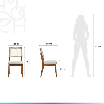 Conjunto de Jantar Mesa Retangular Harmony 8 Cadeiras Saga