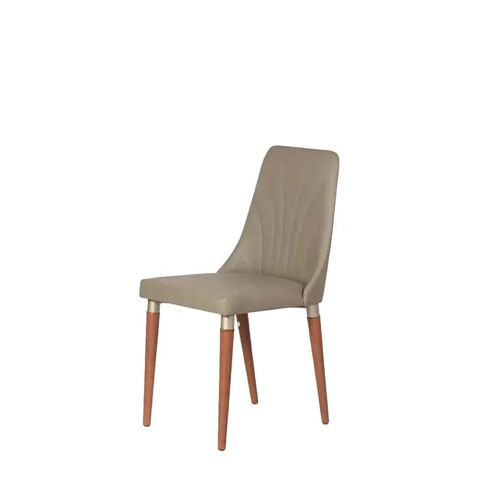 Conjunto De Jantar Mesa Retangular Avena 4 Cadeiras Lara Canella C/ Pu Off White