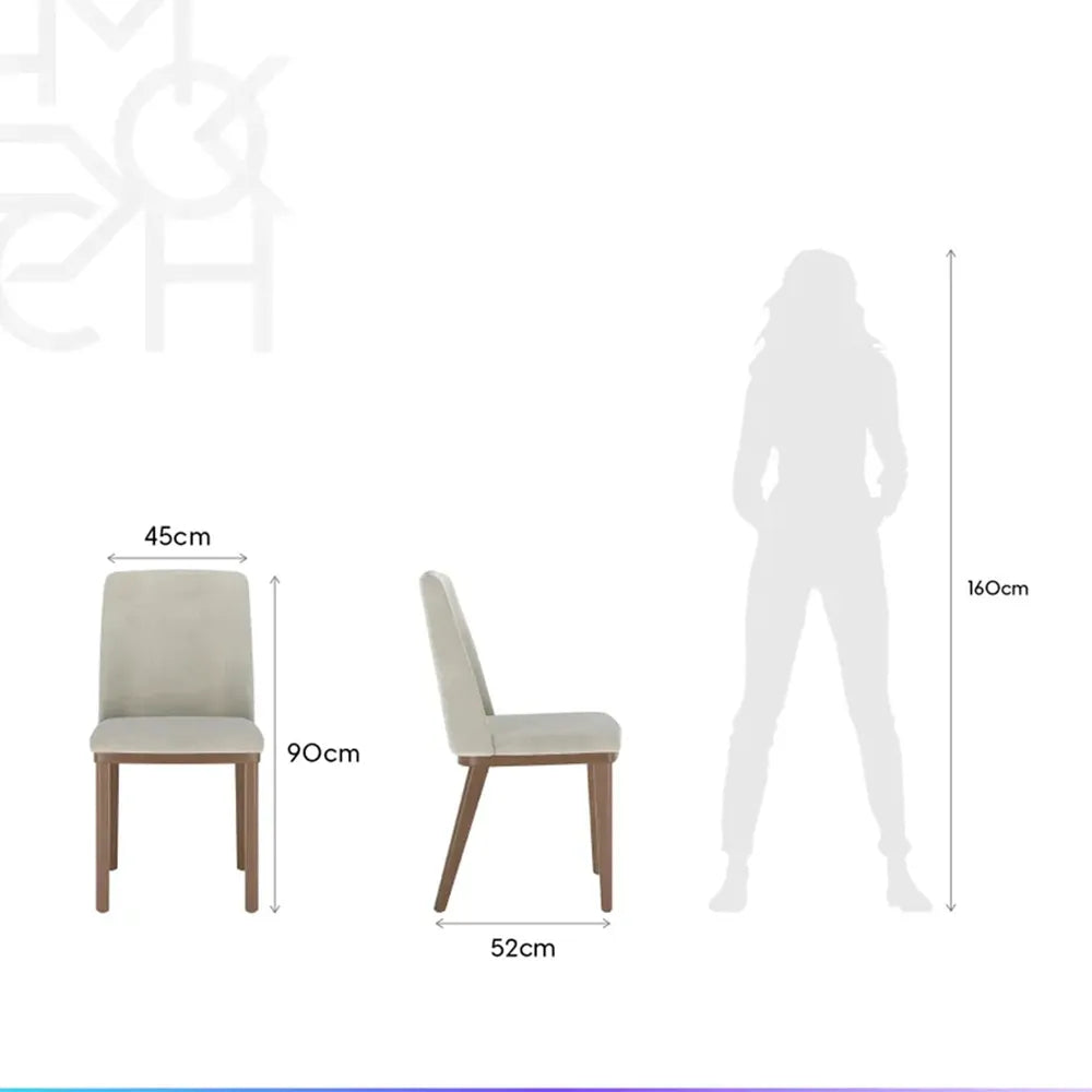 Conjunto de Jantar Mesa Retangular Harmony 8 Cadeiras Kalina