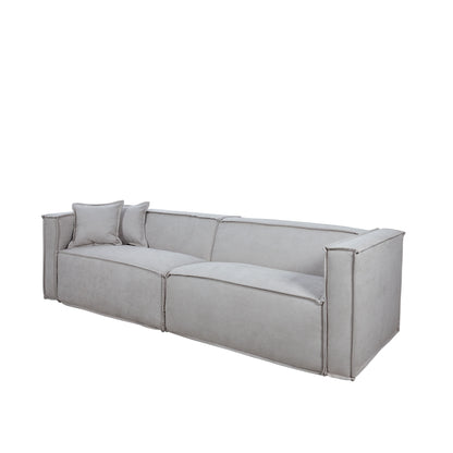 Sofá 4 Lugares Freddo 250 cm - Linho Texturizado Cinza
