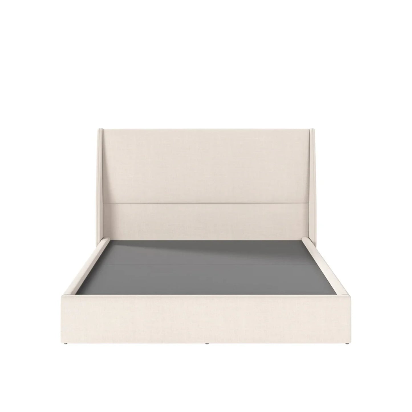 Cama Estofada Queen com Cabeceira Ayla - Linho Texturizado Off White