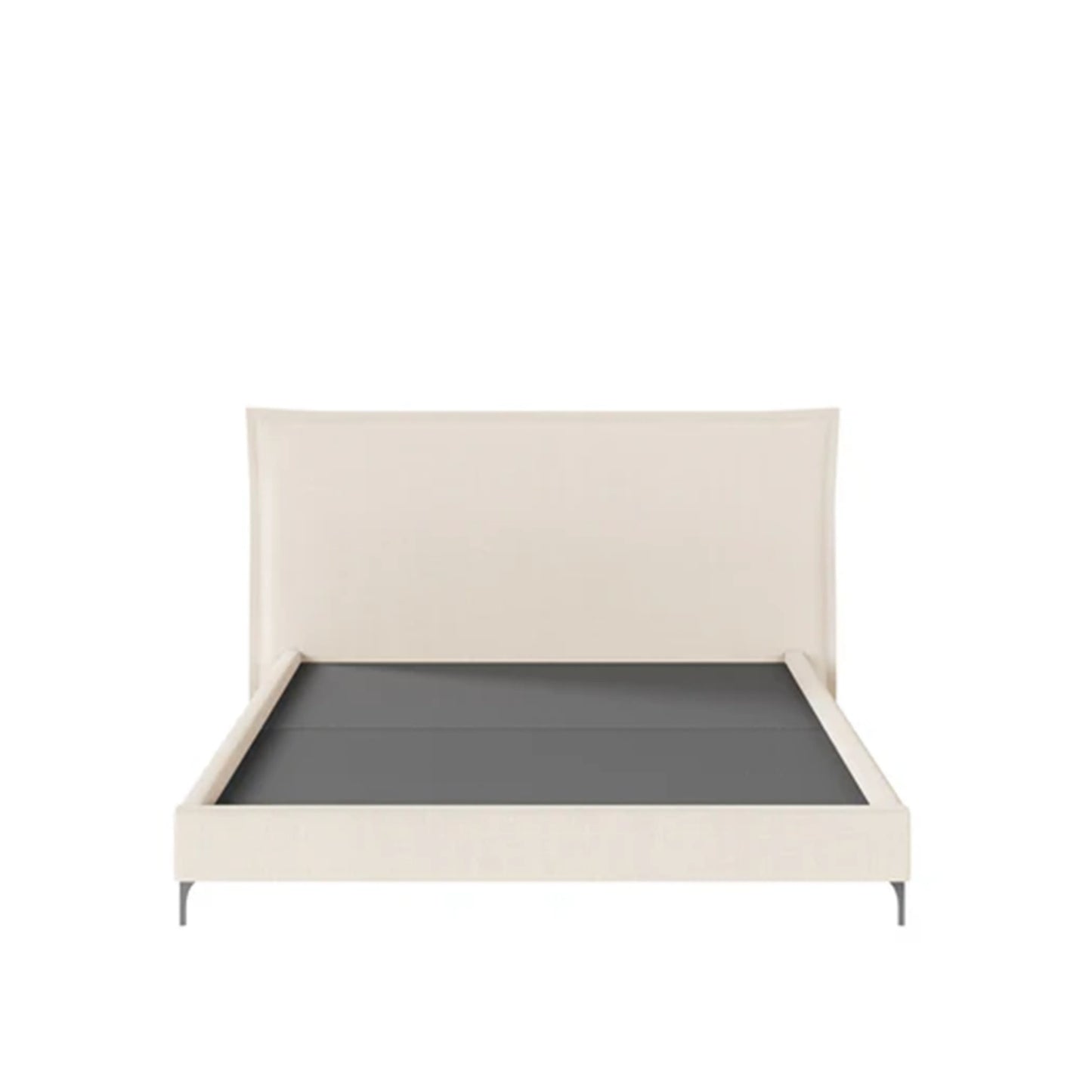 Cama Estofada de Casal com Cabeceira Eos - Linho Texturizado Off White