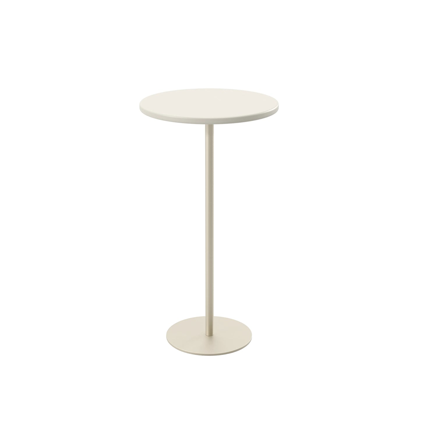 Conjunto de 2 Mesas Laterais Redonda Orb - Off White c/ Champanhe