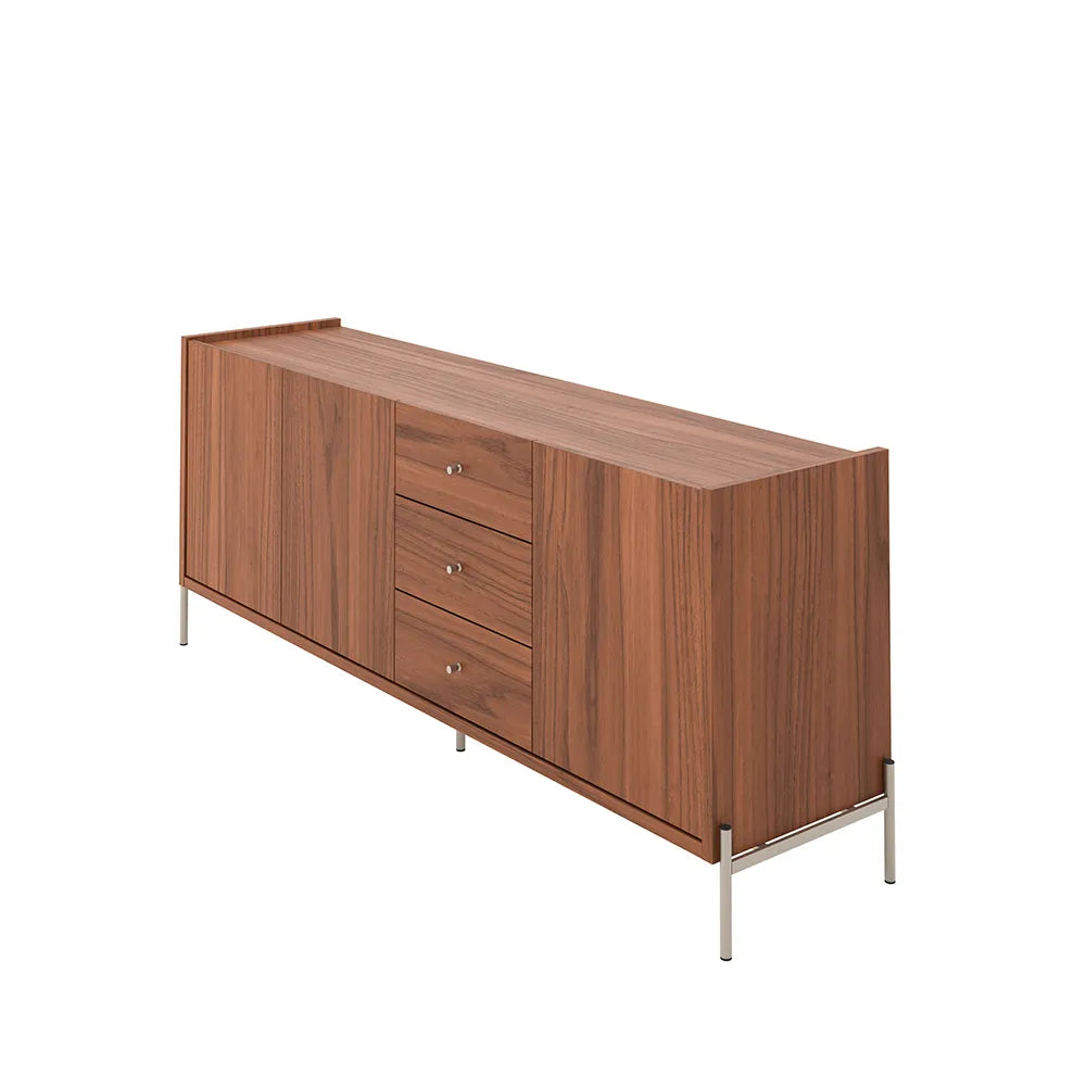 Buffet 3 Portas 3 Gavetas Jasper 184 cm - Canella c/ Champanhe