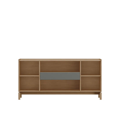 Buffet 4 Portas 1 Gaveta Amsterdã 165 cm - Natural c/ Verde