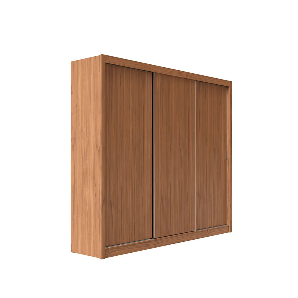 Guarda-Roupa Casal 3 Portas de Correr 8 Gavetas Montclair 275 cm - Canella c/ Off White Fosco