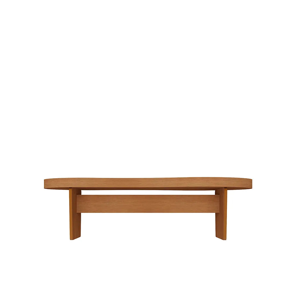 Mesa de Centro Orgânica para Sala Luna 120 cm - Mel