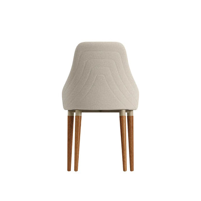 Conjunto de 2 Cadeiras de Madeira Maciça Estofada Evelyn - Natural c/ Soft Palha - Champanhe
