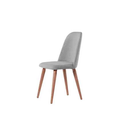 Conjunto de Jantar Mesa Orgânica Gaya 6 Cadeiras New Drop - Natural c/ Cinza