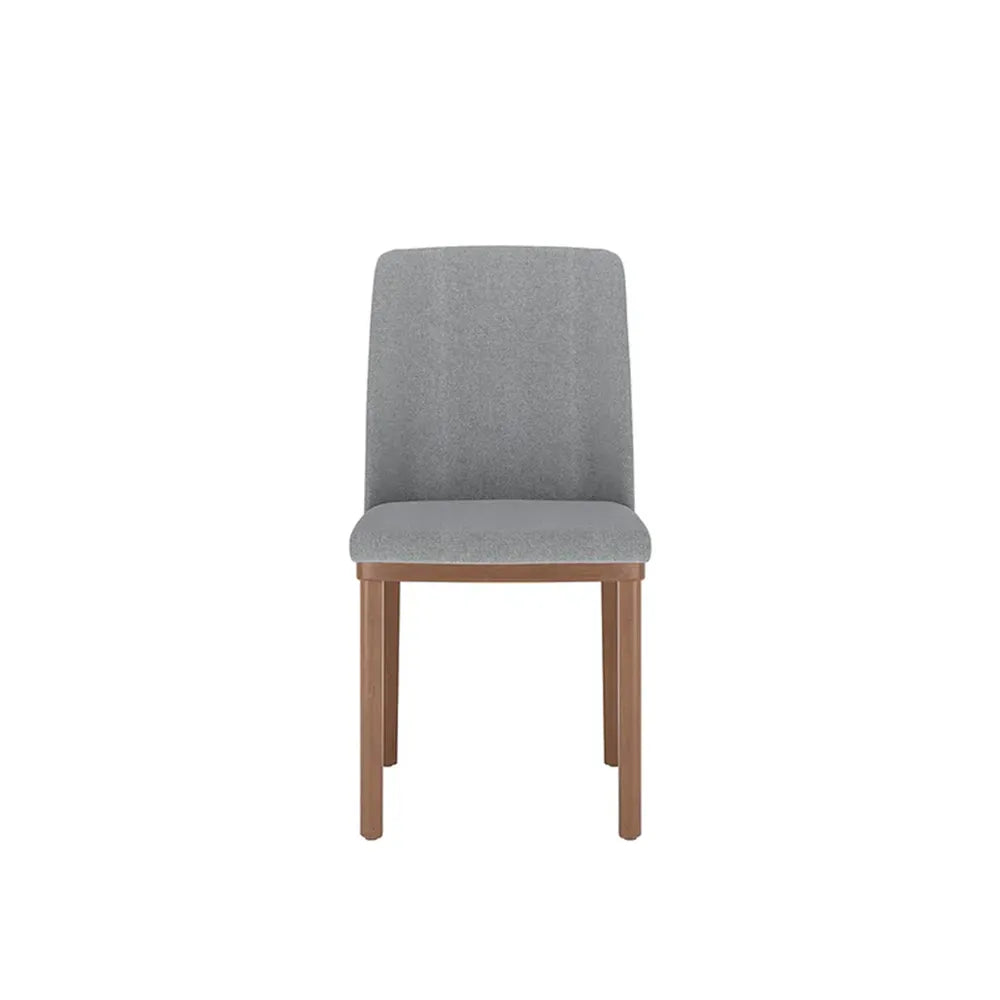 Conjunto de Jantar Mesa Retangular com Vidro Donatella 6 Cadeiras Kalina - Natural c/ Carbono