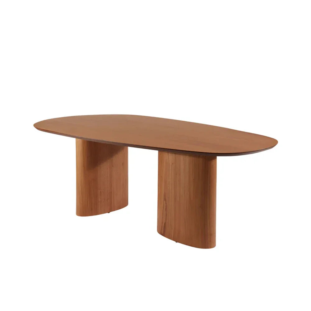 Conjunto de Jantar Mesa Orgânica Gaya 8 Cadeiras Saga