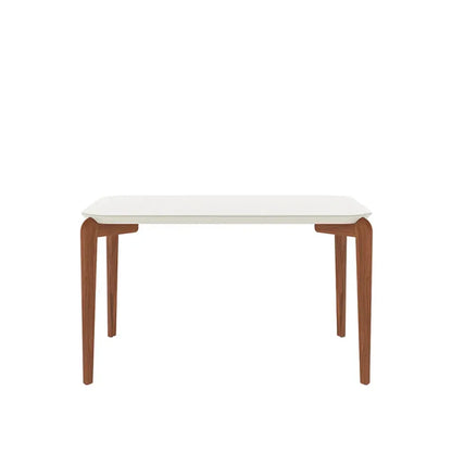 Conjunto de Jantar Mesa Retangular com Vidro Donatella 4 Cadeiras Kalina - Natural c/ Carbono