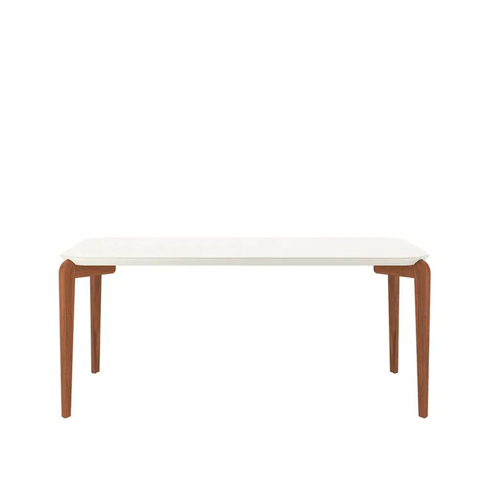 Conjunto de Jantar Mesa Retangular com Vidro Donatella 6 Cadeiras Kalina - Natural c/ Carbono