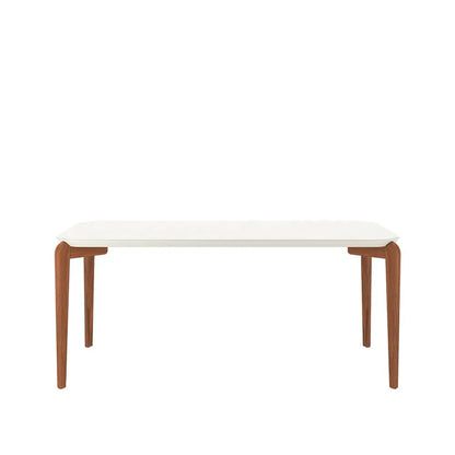 Conjunto de Jantar Mesa Retangular com Vidro Donatella 6 Cadeiras Kalina - Natural c/ Carbono