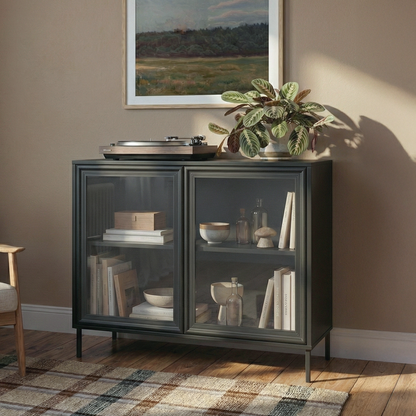Buffet 2 Portas com Vidro Vitria 91 cm
