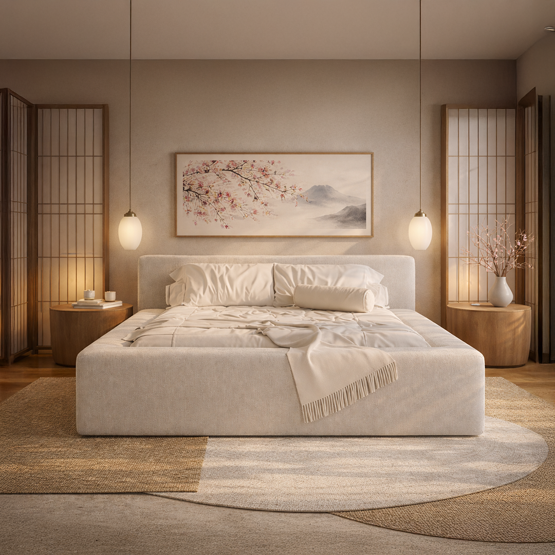 Cama Estofada Queen com Cabeceira Nora