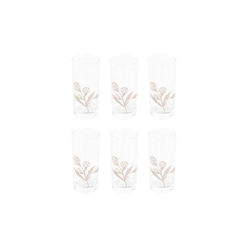 Jogo de 6 Copos de Vodka em Vidro 70 ml Florear