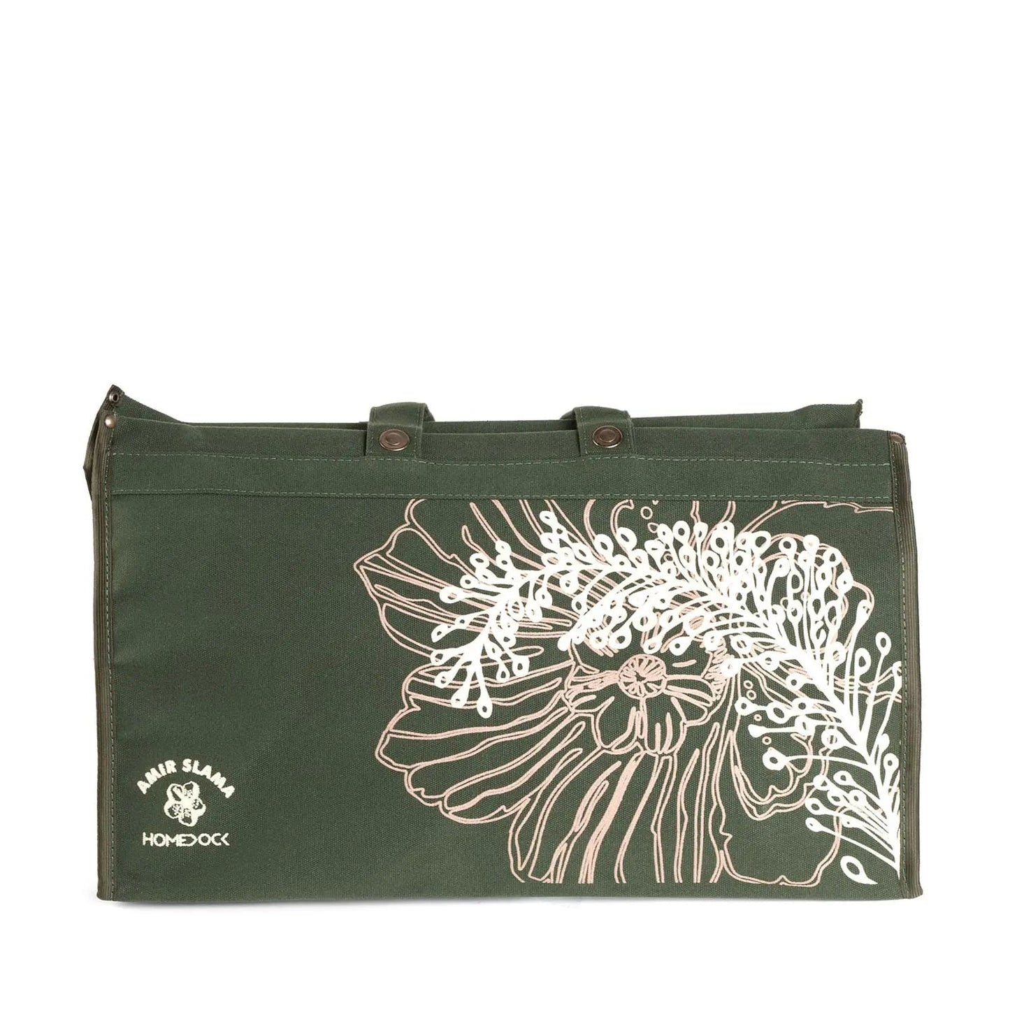 Bolsa de Lona Florear 49,5 x 49 cm - Verde c/ Off White