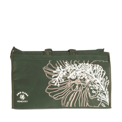 Bolsa de Lona Florear 49,5 x 49 cm - Verde c/ Off White