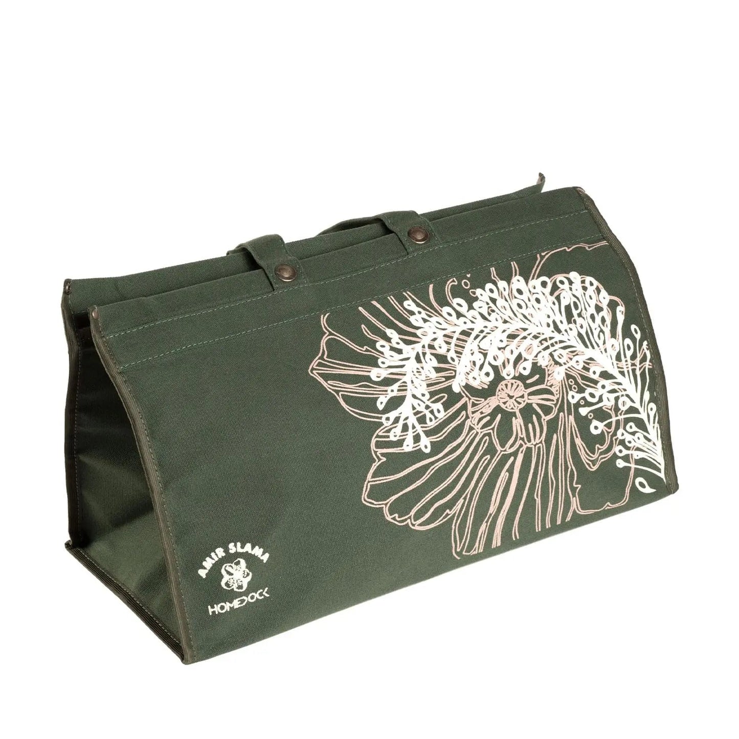 Bolsa de Lona Florear 49,5 x 49 cm - Verde c/ Off White