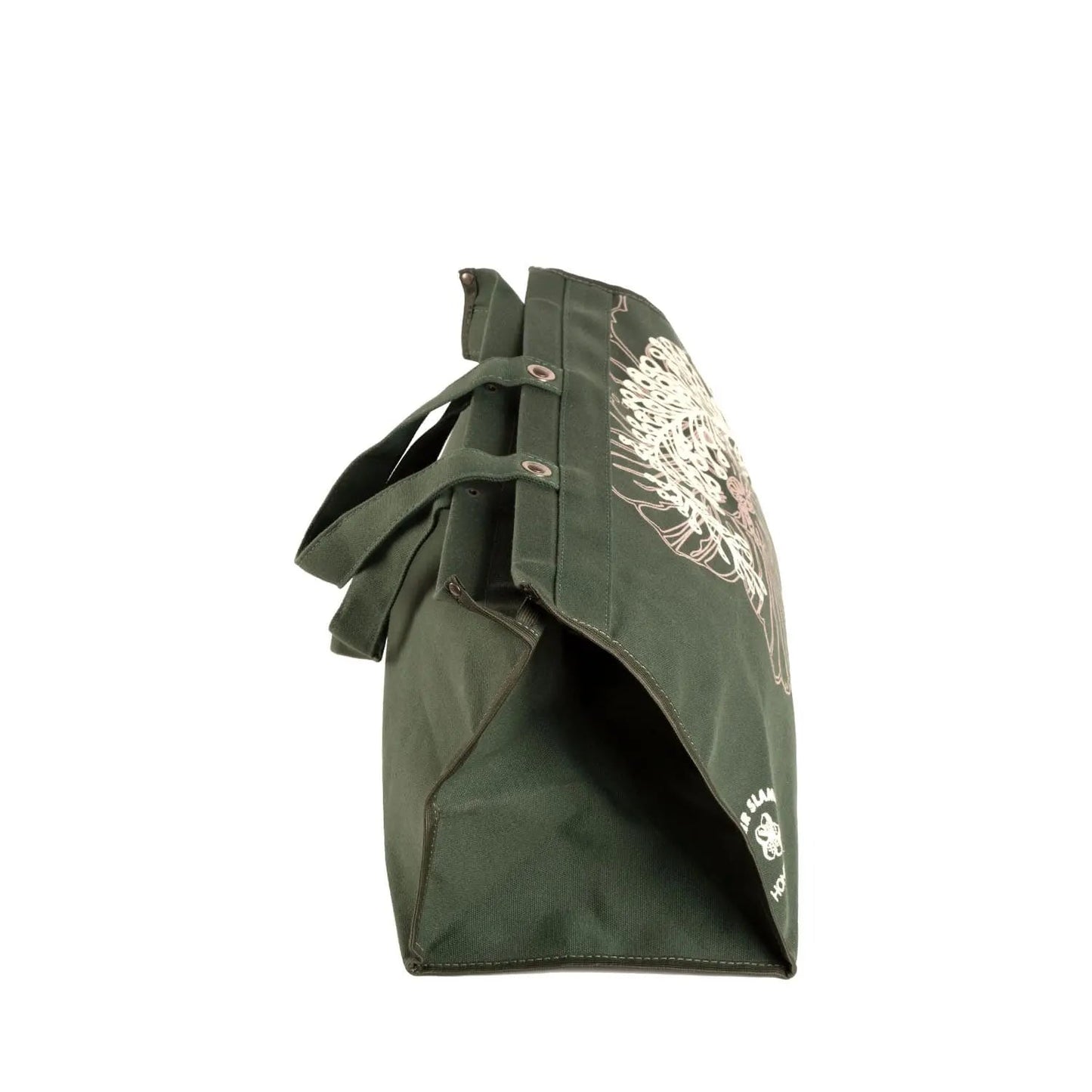 Bolsa de Lona Florear 49,5 x 49 cm - Verde c/ Off White