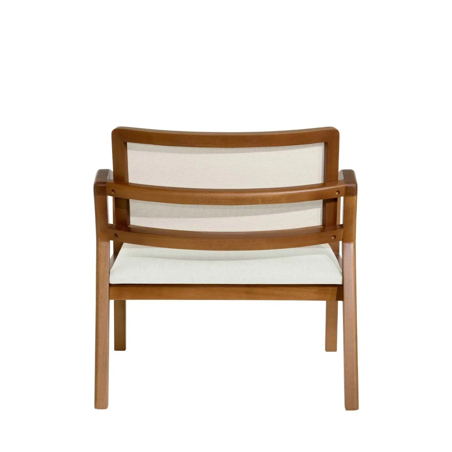 Poltrona Fit - Linho Off White c/ Natural
