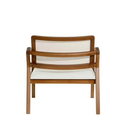 Poltrona Fit - Linho Off White c/ Natural