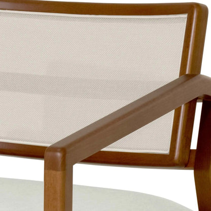 Poltrona Fit - Linho Off White c/ Natural