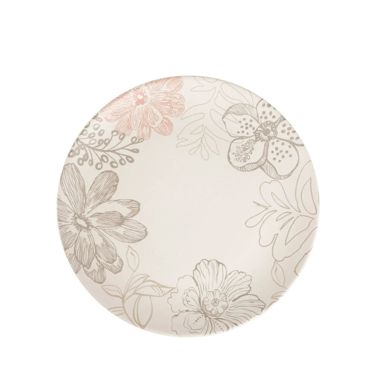 Jogo de 6 Pratos Rasos Florear - Off White
