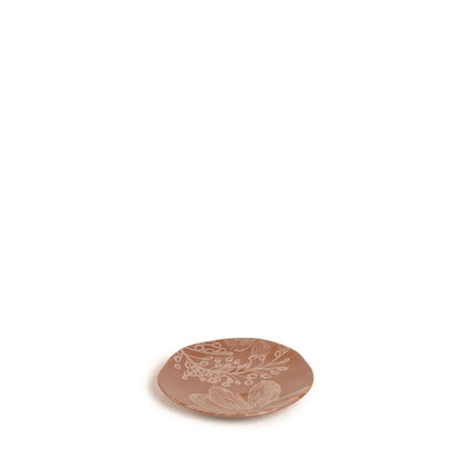 Jogo de 6 Xícaras de Café com Pires Orgânico Florear - Terracota