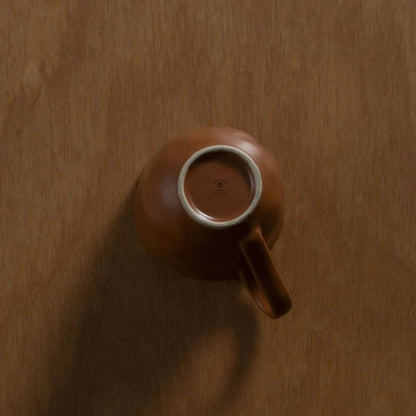 Jogo de 6 Xícaras de Café com Pires Orgânico Florear - Terracota
