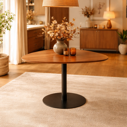 Conjunto De Jantar Mesa Organica Kalyx 4 Cadeiras Saga - Canella C/ Linho Mescla Cru