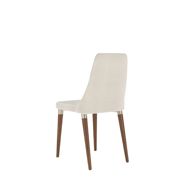 Conjunto de Jantar Mesa Redonda com Vidro Bennett 4 Cadeiras Lara Off White c/ Linho Off White