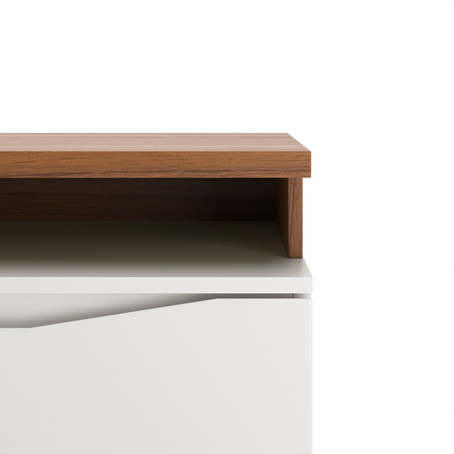 Rack Flynt com Painel Oslo para TV até 75” 3 Portas 184 cm - Canella c/ Off White Fosco