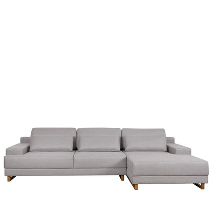 Conjunto Sala de Estar Rack para TV até 75” Aspen - Sofá 6 Lugares com Chaise Lado Direito Mônaco