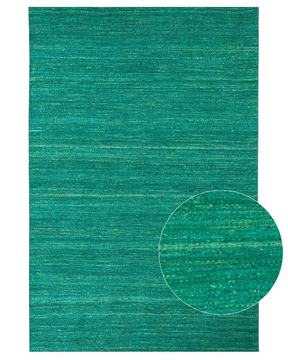 Tapete Artesanal Indiano para Sala e Quarto Shakti 200 x 300 cm - Sari Verde