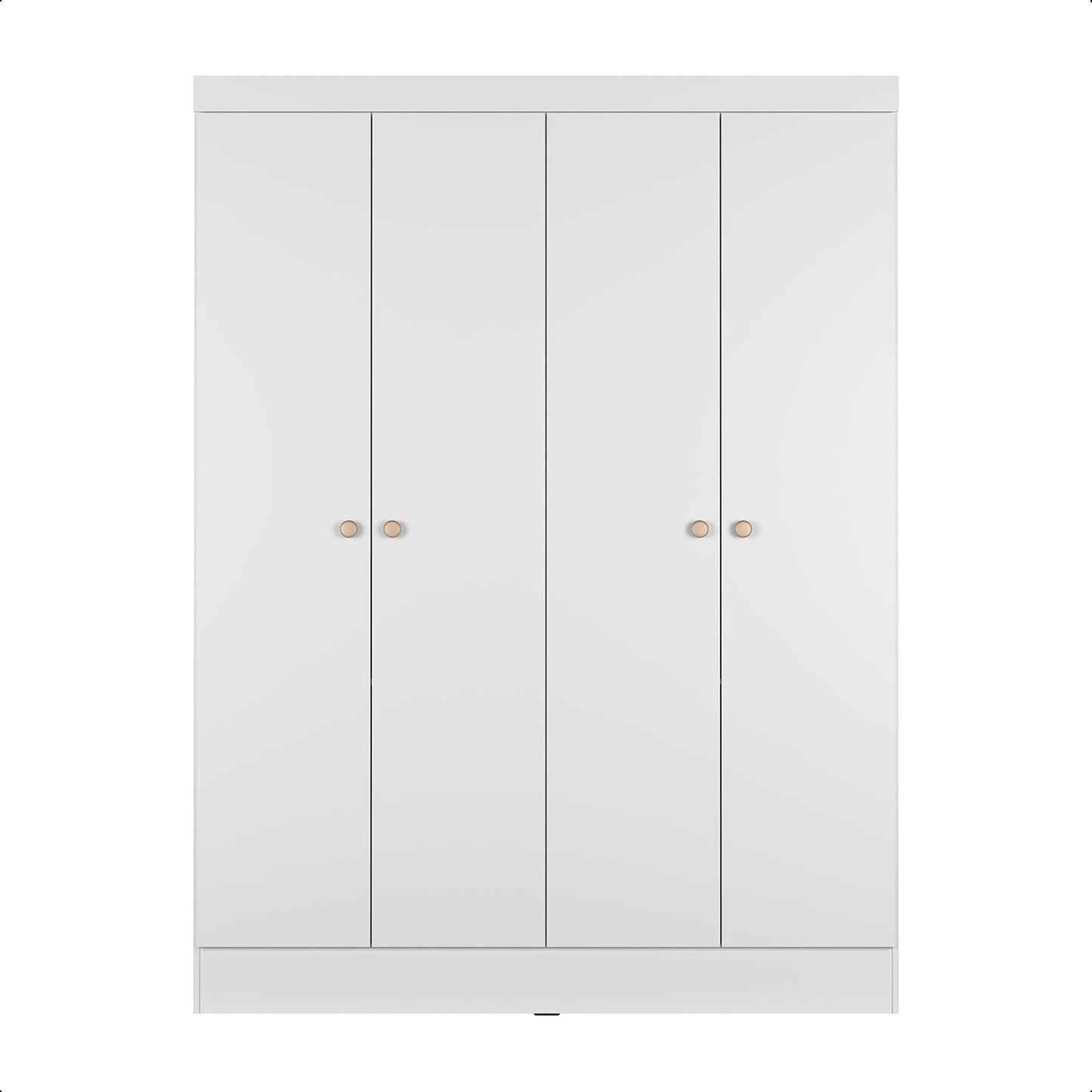 Guarda-Roupa Solteiro 4 Portas Jacob 135 cm - Branco