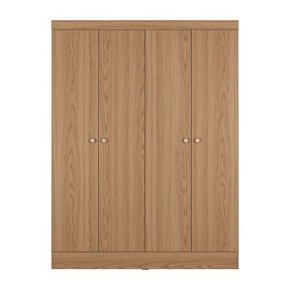 Guarda-Roupa Solteiro 4 Portas Jacob 135 cm - Carvalho