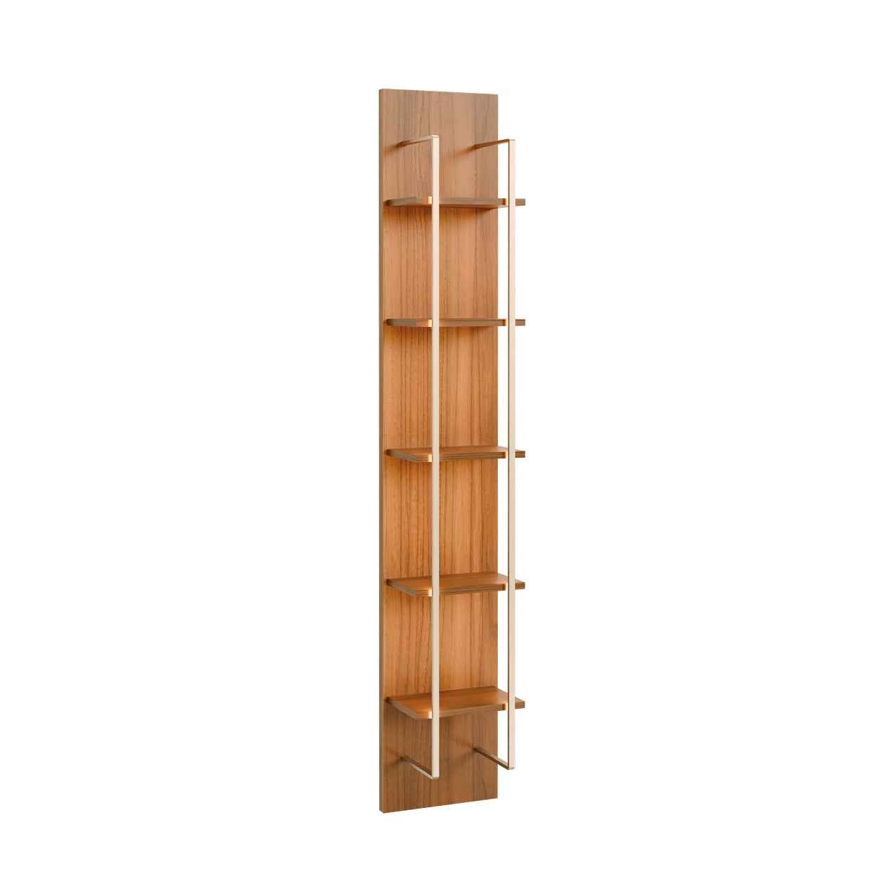 Rack com Painel para TV até 85" 11 Prateleiras e LED Neon Float 291cm - Canella c/ Champanhe